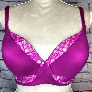 Victoria’s Secret Lined Demi, pink/purple, 36DD